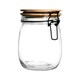 image 1 of Argon Tableware Wooden Clip Lid Storage Jar - 750ml - Black Seal