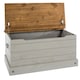 image 6 of Corona Storage Trunk - Solid Pine Construction with Metal Hardware and Practical Bedroom or Living Room Storage | Grey | Grey Wax | One Size | 1