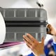 image 4 of Flight Knight Lightweight 2 Wheel ABS Hard Suitcases Cabin Carry On Hand Luggage Over 100 Airlines British Airways, Ryanair & easyJet Free Carry On 40x20x25cm Grey | Charcoal | Cabin Bag