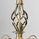image 2 of ValueLights Memphis Twist Antique Brass Gold Chandelier and E14 Candle LED 4W Cool White 6500K Bulb