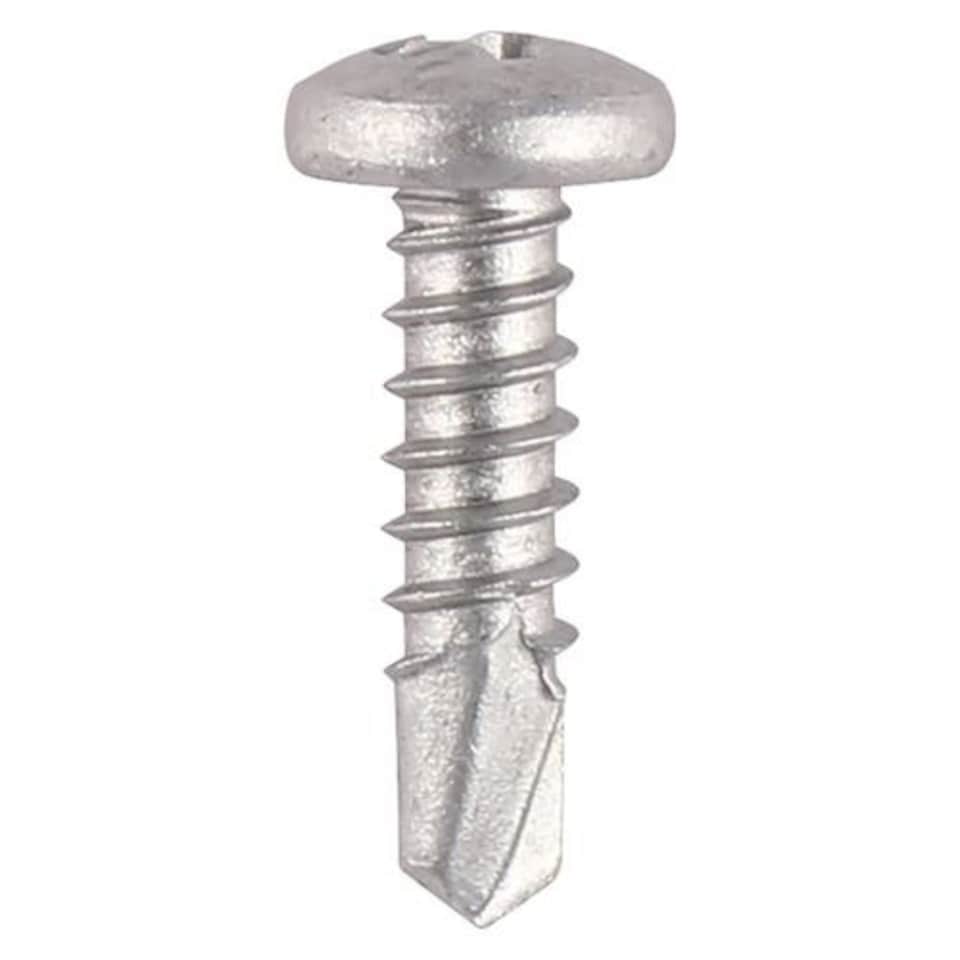 image 1 of Timco - Window Fabrication Screws - Pan - PH - Self-Tapping - Self-Drilling Point - Martensitic Stainless Steel & Silver Organic (Size 4.2 x 16 - 1000 Pieces)