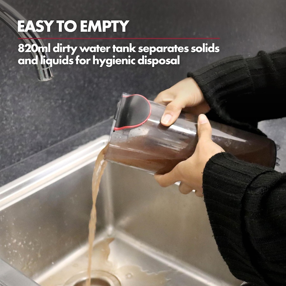 image 1 of Ewbank EWHF03988 HYDROH1 Cordless Hard Floor Cleaner, 2-in-1 Wet & Dry Vacuum Cleaner, 10,000Pa Suction, Self-Cleaning Dock, 820ml Dual Water Tanks, LED Display, 25-Minute Runtime, Black