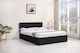image 2 of Ottoman Bed Gas Lift Storage Leather Black 4ft Small Double Pine Wood Bedroom