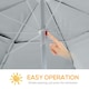 image 3 of Outsunny 2m Beach Umbrella Sun Shelter 2 in 1 Umbrella UV Protection Steel Green