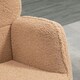 image 6 of HOMCOM Wingback Rocking Chair for Nursing w/ Steel Frame Light Brown