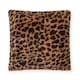 image 2 of BHS Leopard Print Fleece Cushion, Brown