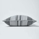image 2 of Homescapes Cotton Striped Grey Cushion Cover Morocco - 45 x 45 cm | Grey | Grey | 45 x 45 cm