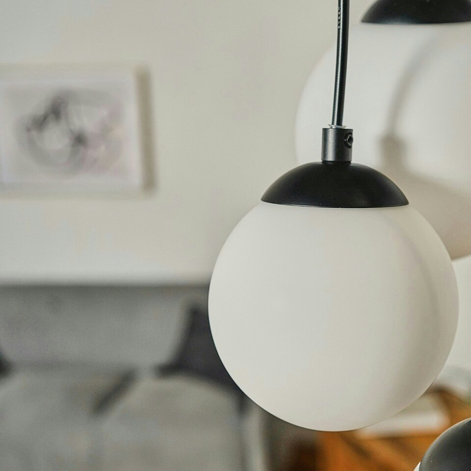 image 1 of ValueLights Beauworth 5 Way Matte Black Ceiling Light Pendant