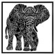 image 2 of Elephant silhouette (Picture Frame) White | M