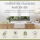 image 2 of 595mm - Single Bowl Fireclay Butler Kitchen Sink  -  Chrome Strainer Waste