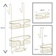 image 2 of Showerdrape Dante Beige 2 Tier Over Door Hook Door Shower Caddy | Cream | Beige | 1