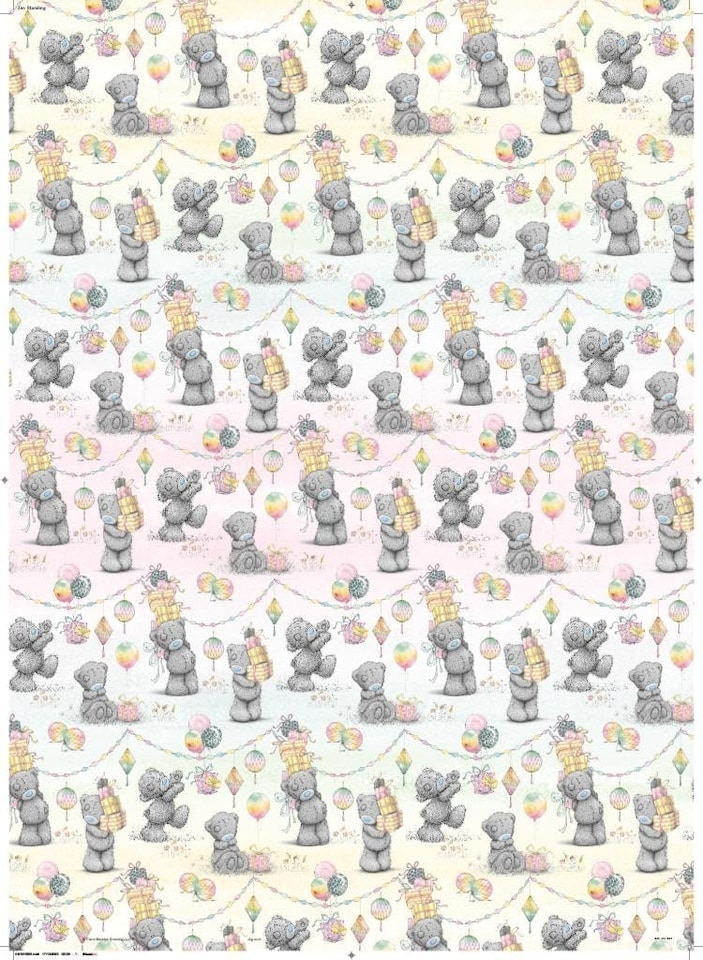 image 1 of Me to You Birthday Gift Wrap 2 Paper and 2 Gift Tag