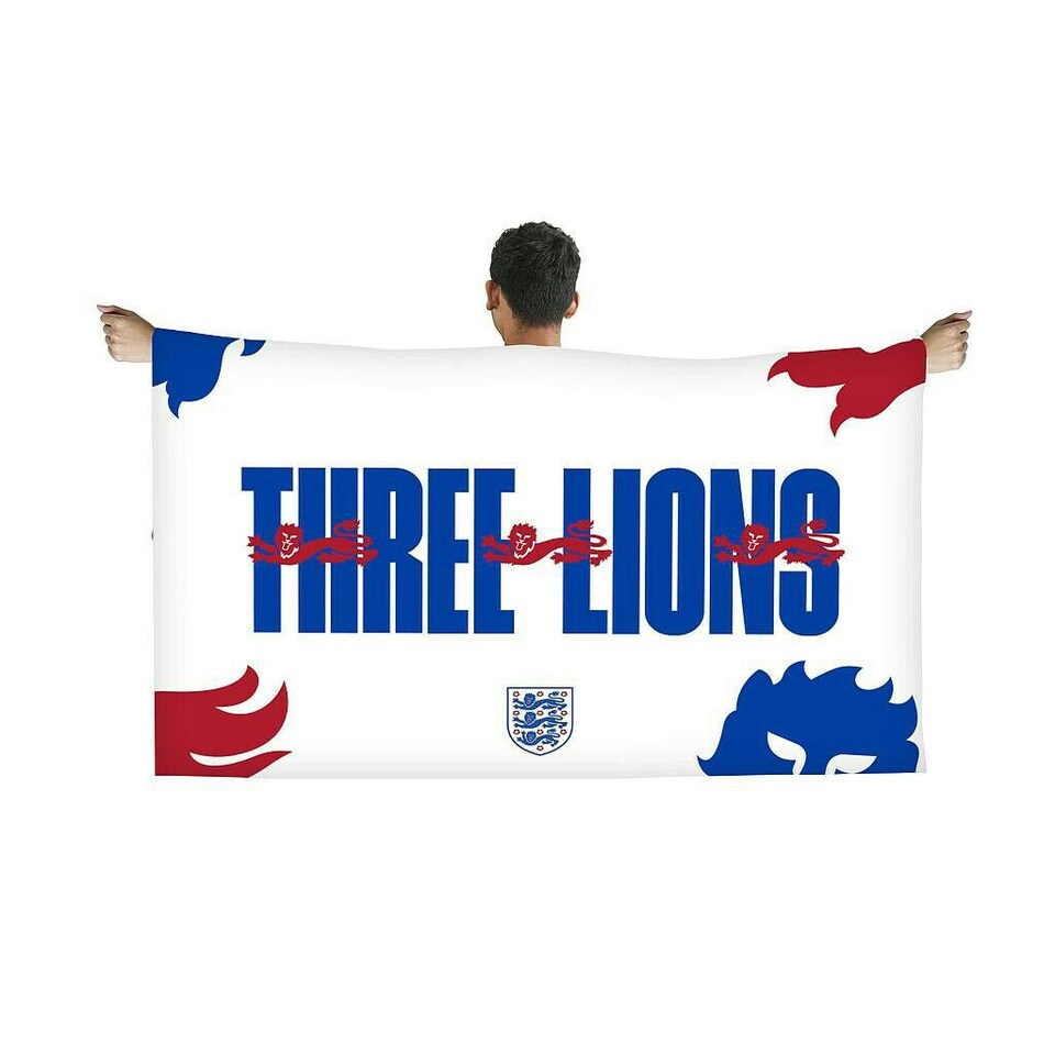 England FA Unisex Adult Flag Cape - White/Blue/Red - One Size