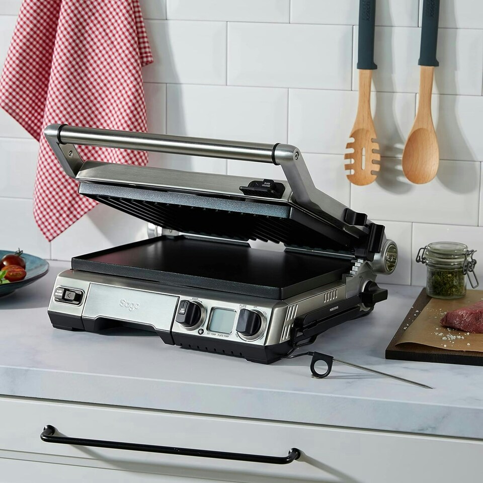 image 1 of Sage The Smart Grill Pro, Brushed Stainless Steel