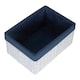 image 2 of Medium Paper Rope Rectangular Storage Basket with Navy Blue Cotton Lining | Blue | Blue | M