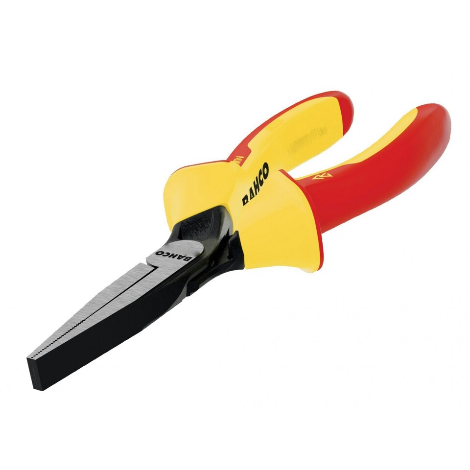 Bahco Ergo Insulated Flat Nose Pliers - Multi Colour - 180mm (7in)