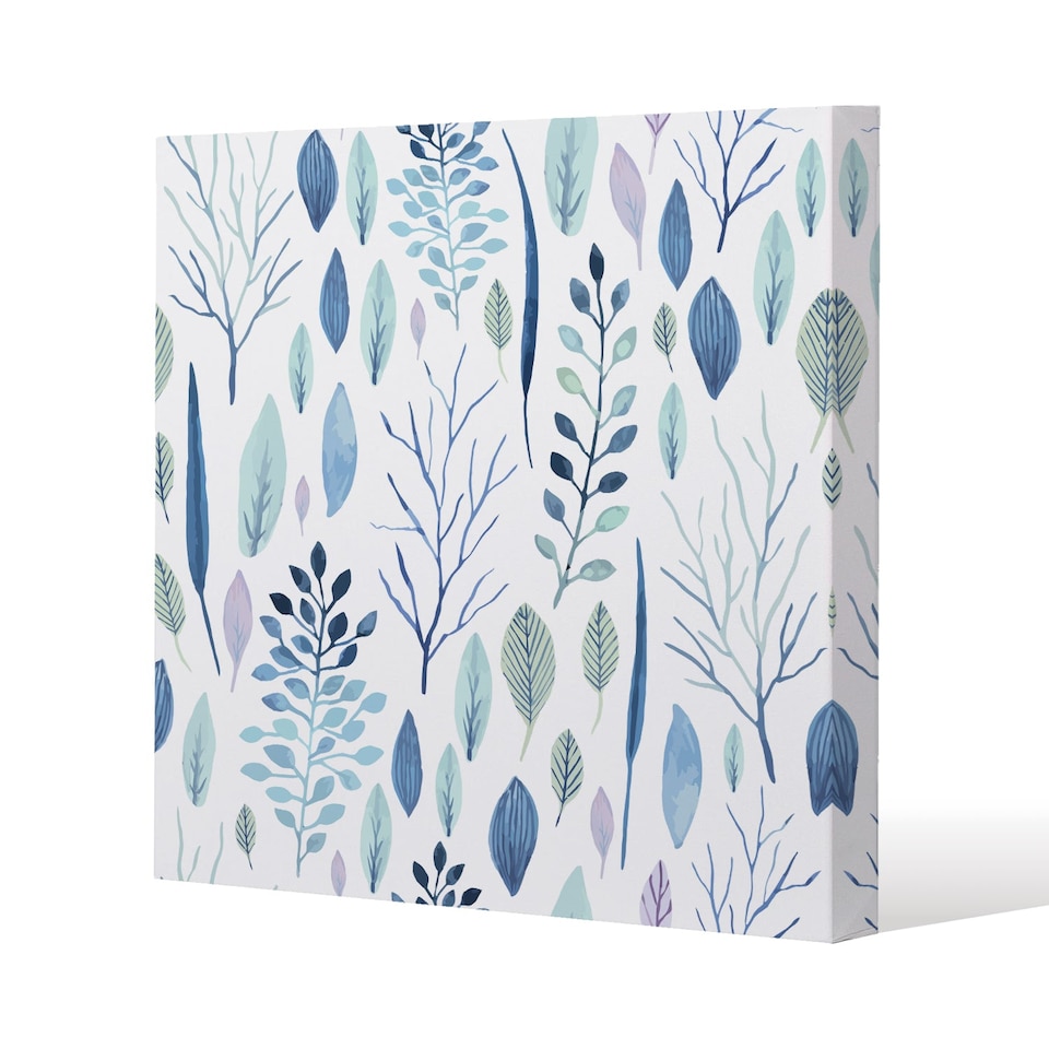 Winter Branches & Leaves (Canvas Print) / 77 x 77 x 4cm | Multi