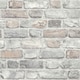 image 1 of Grandeco Brick Effect Vinyl Wallpaper - Pastel Grey/Pink - One Size | Green