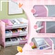 image 4 of ZONEKIZ Storage Unit W 9 Removable Storage Baskets for Nursery Playroom, Pink | Pink