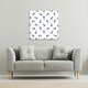 image 2 of Navy Anchors on White (Canvas Print) 61 x 61 x 4cm