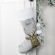 image 1 of Personalised Stag Silver Grey Stocking