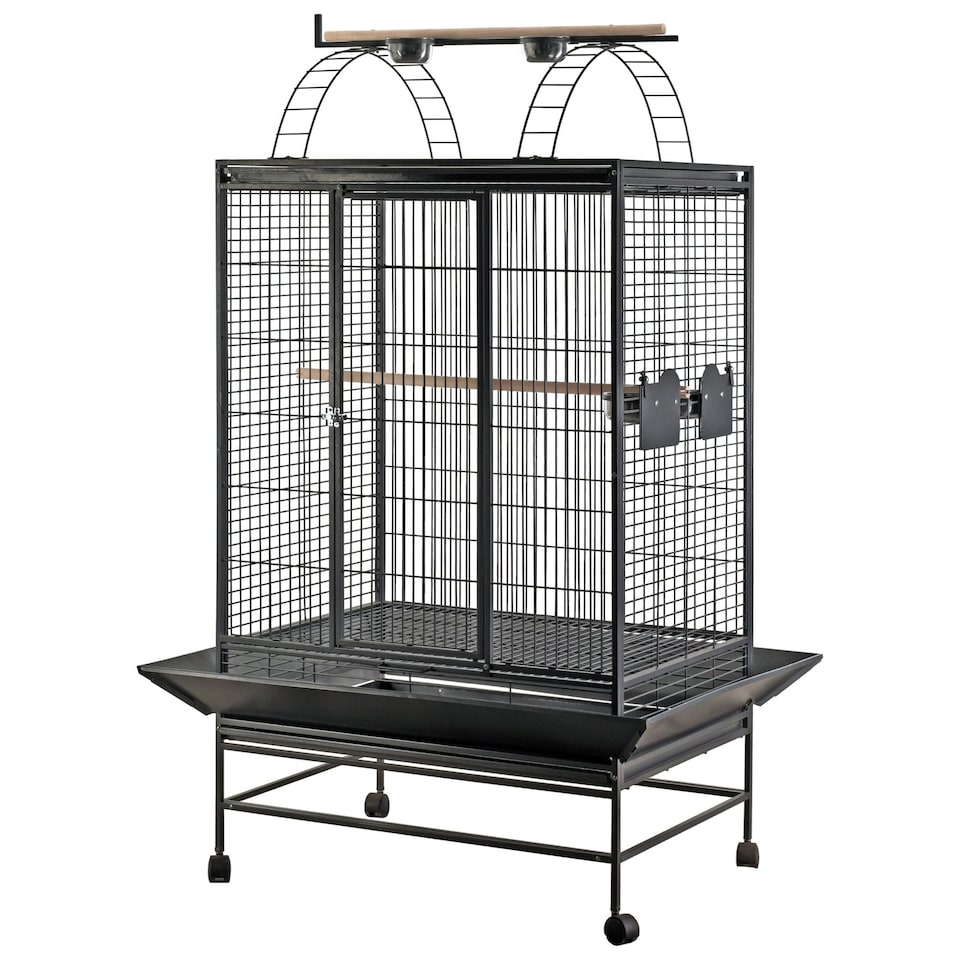 Pavilion Extra-Wide Premium Cage for Conures, African Grey, Cockatiels, Parakeets & Multiple Budgies - 91x66x175cm