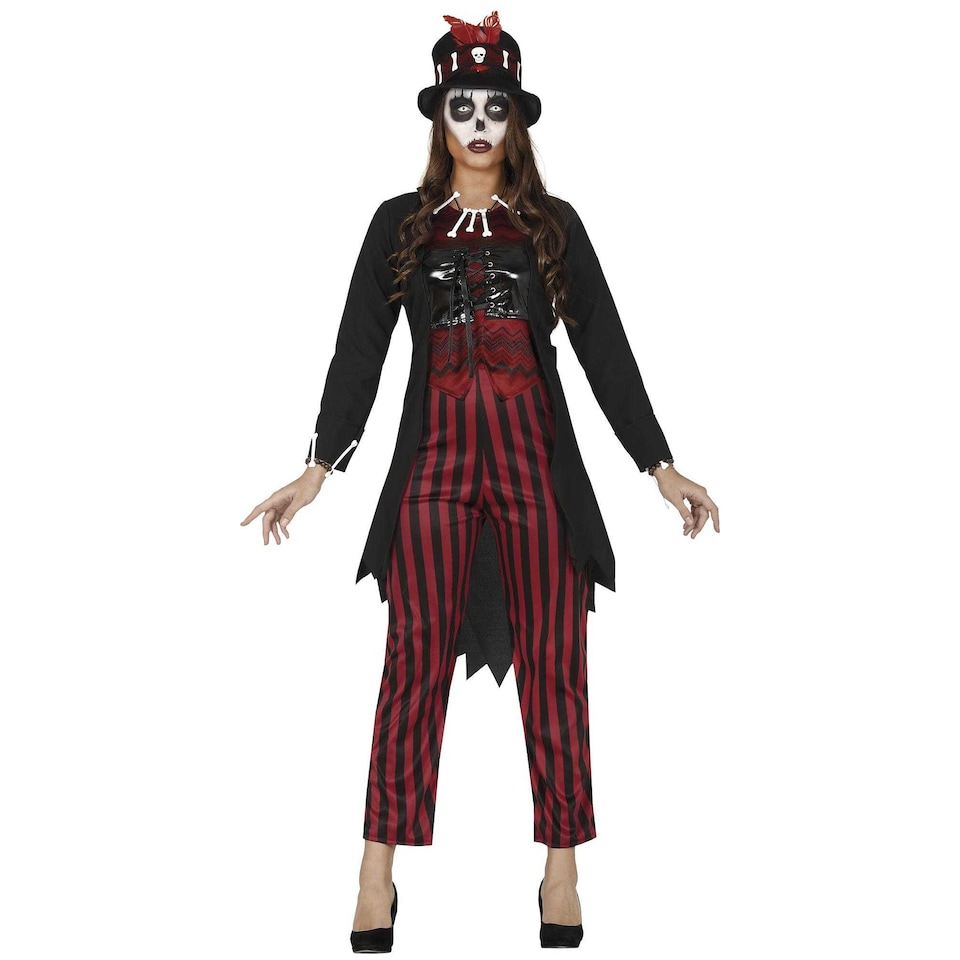image 1 of Fiestas Guirca Womens/Ladies Witch Costume Set | Black | Black/Red | L | 1