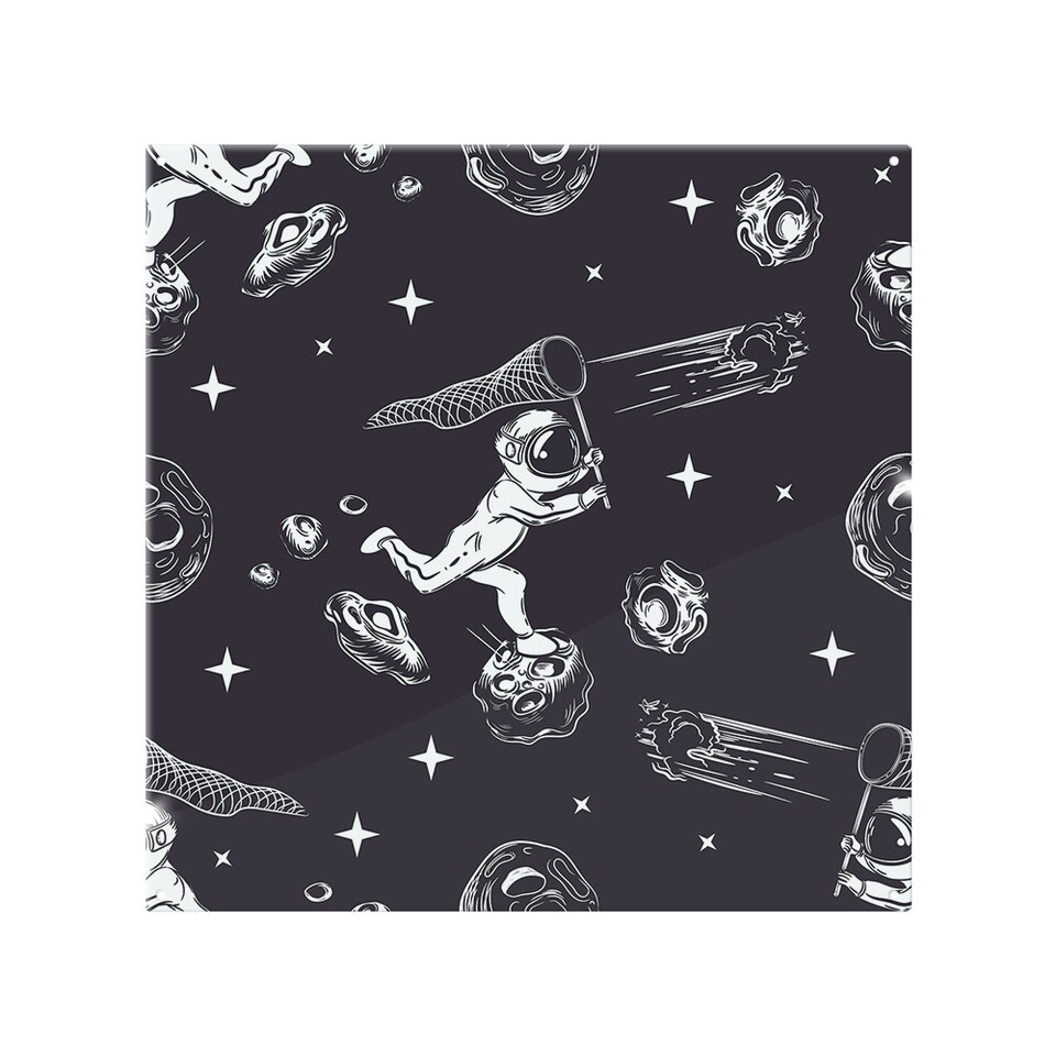 image 1 of Astronaut Catches A Comet Splash Back | White
