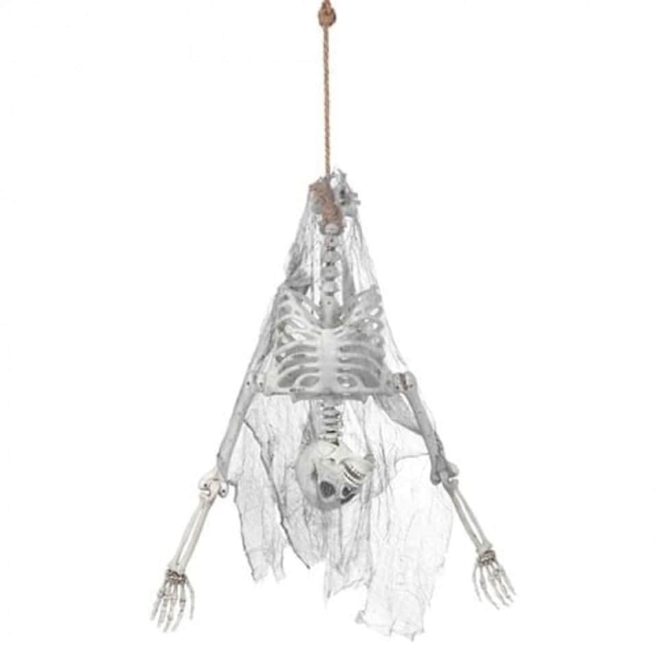 image 1 of Skeleton Upside Down Halloween Hanging Prop Decoration 140cm