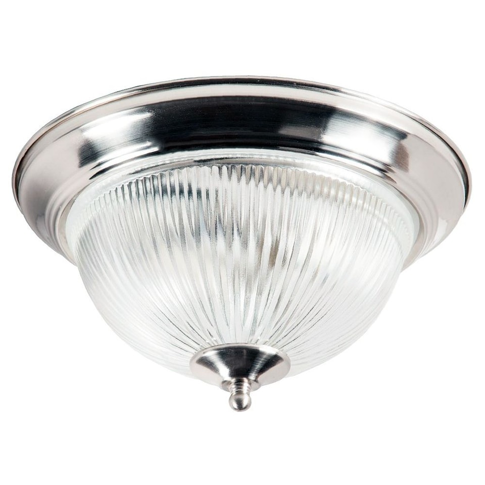 image 1 of Traditional Satin Chrome IP44 Bathroom Ceiling Light Fitting | Silver | Satin Nickel | 1