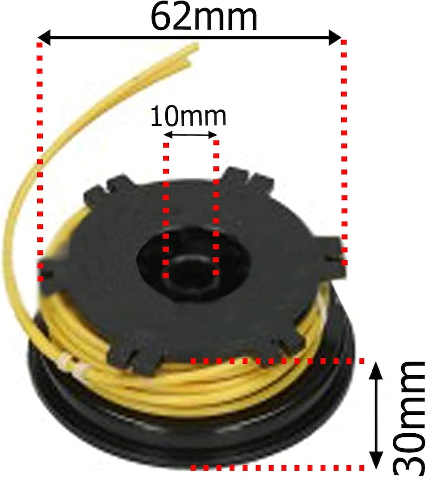 image 1 of SPARES2GO Spool Line Head Kit compatible with Homelite F2020 F2030 F2040 Strimmer Trimmer