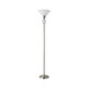 image 7 of ValueLights Traditional Style Satin Nickel Barley Twist Floor Lamp With Frosted Shade | Chrome