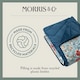 image 4 of Morris & Co Bower Print Square Box Dog & Cat Blanket Blue | One Size