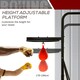 image 9 of HOMCOM Free-Standing Speed Bag Platform, Adjustable Boxing Punch Bag White