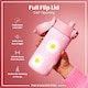 image 4 of Leak Proof Kids Water Bottle, Stainless Steel, 400ml (13oz) | Pink | Daisies | One Size
