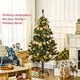 image 4 of HOMCOM 5ft Artificial Christmas Tree with LED Lights, Decoration, Auto Open