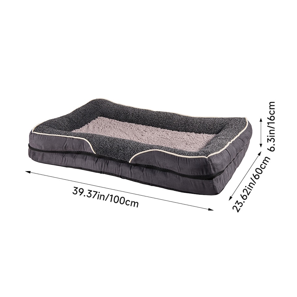 image 1 of Living and Home Anti-Slip Pet Sleeping Bed | Multi | Dark grey | XL | 1