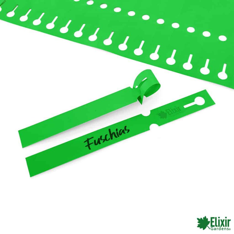 image 1 of Elixir Gardens Loop Lock Plant Label | GREEN | 220mm x 25mm (x 50)