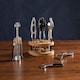 image 4 of Interiors By Premier Chrome Kitchen Tool Set with Natural Wood Stand,7-Piece Essential Gadgets For Food Prep,Unique Utensil Set