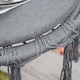 image 8 of Outsunny Macrame Hanging Chair Swing Hammock for Indoor & Outdoor Use Grey 
