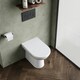 image 3 of Round Back to Wall Toilet Pan   - 395mm x 360mm x 540mm