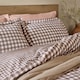image 2 of Yard Barton Gingham Check Duvet Cover Set | Brown | Chocolate | Single | 1