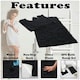 image 2 of VELVETIO Loop Bath Set Anti Slip Water Absorbent Soft Bathroom Rugs Black