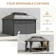 image 5 of Outsunny 4 x 3(m) Polycarbonate Gazebo for Lawn, Yard, Patio, Deck, Black