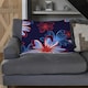 image 2 of Red, White & Blue Flower Print (Blanket)