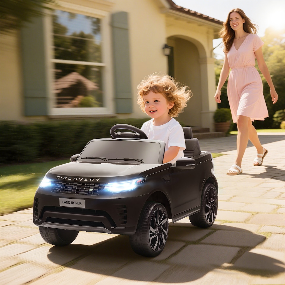 image 1 of AIYAPLAY Land Rover Discovery Licensed 12V Kids Electric Car w/ Remote Black