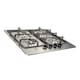 image 2 of SIA SSG601SS 60cm Stainless Steel 4 Burner Gas Hob With Cast Iron Pan Stands