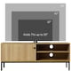 image 6 of HOMCOM TV Stand Cabinet with Sliding Door for Living Room Natural