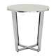 image 1 of Allure Round White Faux Marble End Table White