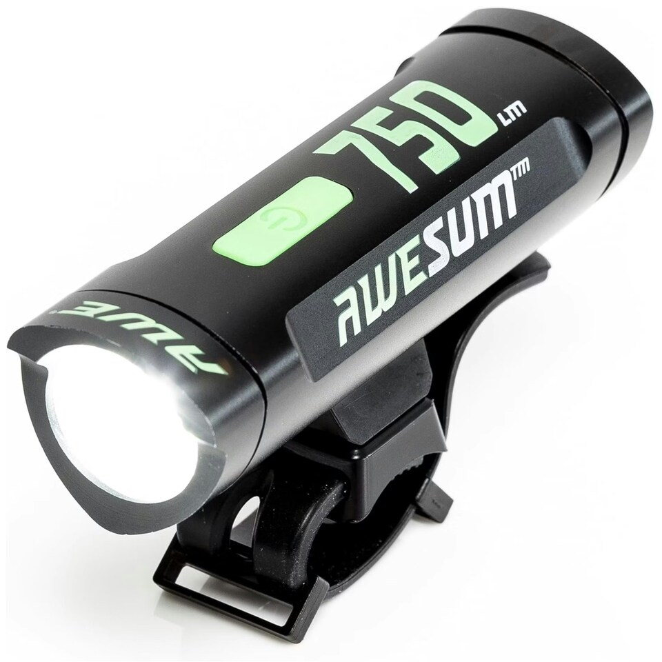 image 1 of AWE AWE750 1 x SUPER BRIGHT 750 Lumens LED Rechargeable Bike Front Light